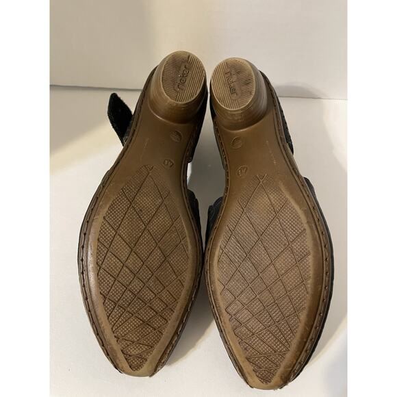 Rieker antistress women's shoes Mary Jane Black leather upper size EU 40/ US 9.5 - Picture 13 of 16